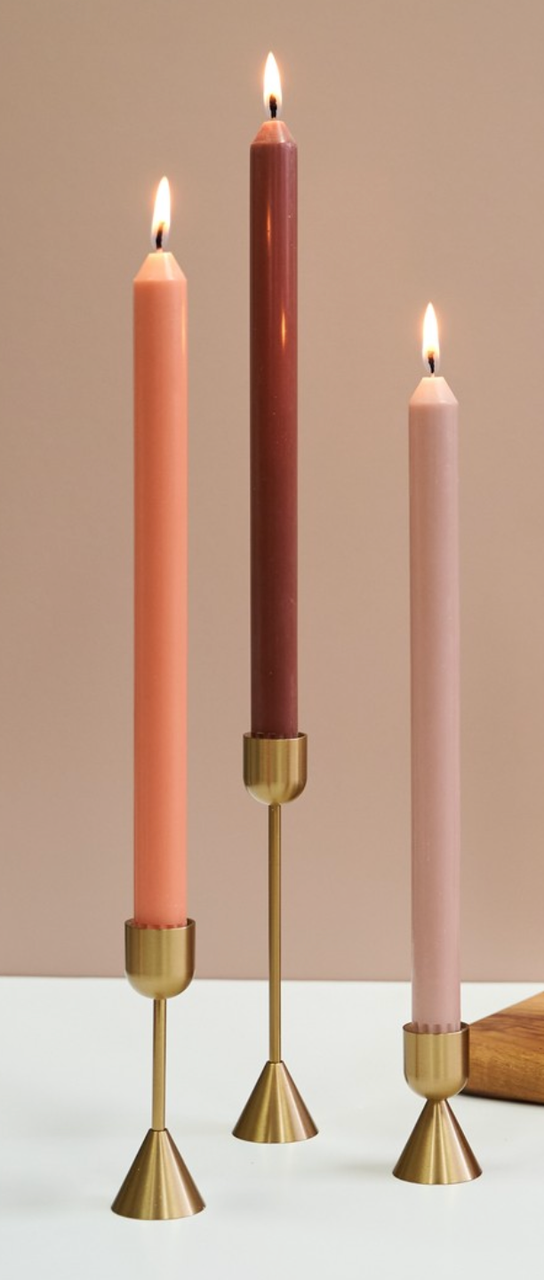 Blush Coloured Dinner Candle 30cm